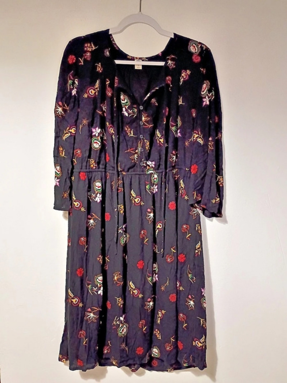 Old Navy Floral Midi Dress Size Large Like New